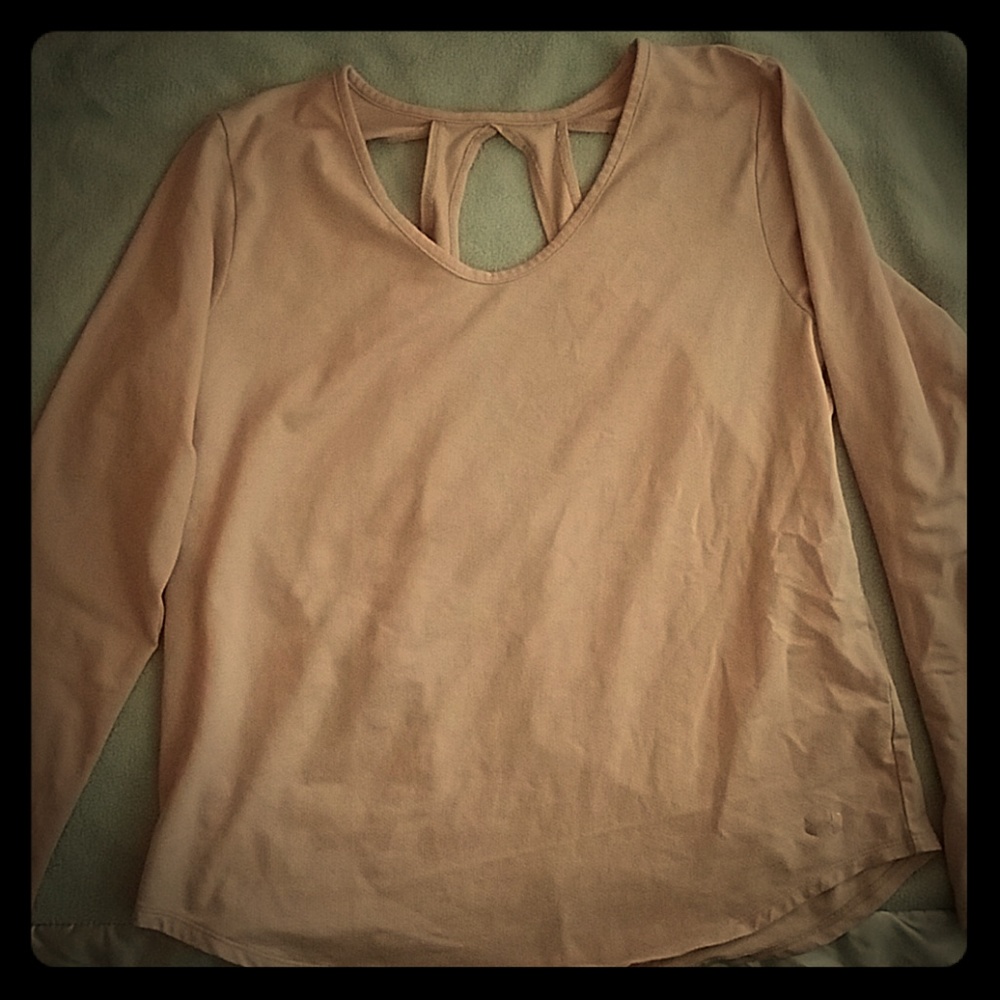 pink under armour long sleeve